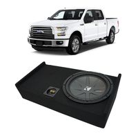 Compatible with 2009-2015 Ford F-150 Super Crew Truck Kicker CompR CWR12 Single 12" Sub Box Enclosure - Final 2 Ohm