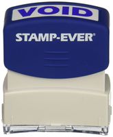 Stamp-Ever Pre-Inked Message Stamp, Void, Stamp Impression Size: 9/16 x 1-11/16 Inches, Blue (5968)