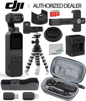 DJI 2019 Osmo Pocket Handheld 3 Axis Gimbal Stabilizer with Integrated Camera Essentials Travel Bundle + DJI Osmo Pocket Expansion Kit