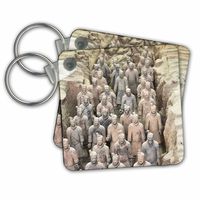 Terracotta army, Xian, Shaanxi Province, China - Key Chains, 2.25 x 2.25 inches, set of 2 (kc_45919_1)