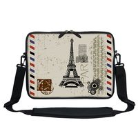 Meffort Inc 13 13.3 Inch Neoprene Laptop/Ultrabook/Chromebook Bag Carrying Sleeve with Hidden Handle and Adjustable Shoulder Strap - Paris Art Design
