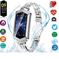Smart Watch, Fitness Tracker with Heart Rate & Blood Pressure & Sleep monitor for Android & IOS, IP67, Activity Tracker Watch with Calorie Counter & Pedometer, Smart Watch Wristband for Girls (Silver)