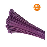 100 x Purple Nylon Cable Ties 100 x 2.5mm / Extra Strong Zip Tie Wraps