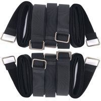 FILAN 10PCS 1'' Wide x 20" inch Length Hook and Loop Strap with Metal Buckle, Cinch Cable Tie Down Straps Set, Reusable Hook and Loop Fastening, Nylon Cable Tie Wraps with Metal Buckle