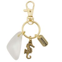 Karma Gifts Sea Glass Key Chain, Seahorse