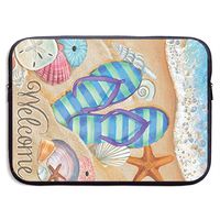 Summer Flip-Flops 13/15 Inch Laptop Sleeve Bag for MacBook Air 11 13 15 Pro 13.3 15.4 Portable Zipper Laptop Bag Tablet Bag,Water Resistant,Black