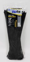 Cambridge Zipits Multi Purpose Cable Ties Zip Ties 14 Inch 120 Lb 100 Pieces Heavy Duty UV Black