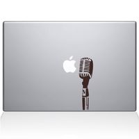 The Decal Guru Open Mic MacBook Decal Vinyl Sticker - 13" MacBook Pro (2015 & Older) - Brown (1140-MAC-13P-BRO)