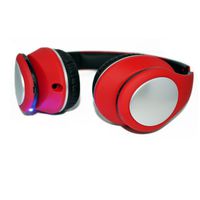 Ivbuy Red Foldable Retractable Wireless Bluetooth Headphones Headset With Mic Adjustable Headband Deep Bass for Apple Samsung HTC LG Huawei Smartphone PC Laptop