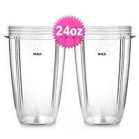 Two Pack 24oz Tall Cup for Nutribullet