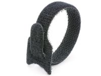 Hook and Loop Tie Wrap - Reusable Cable Ties (8 inch - 100 pack, Black)