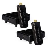 Nyrius Aries Pro Wireless HDMI Transmitter and Receiver to Stream HD 1080p 3D Video from Laptop, PC, Cable, Netflix, YouTube, PS4, Drones, Pro Camera, to HDTV/Projector/Monitor - 2 Pack
