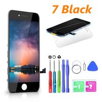HTECHY Compatible with iPhone 7 Screen Replacement Black(4.7") LCD Digitizer Touch Screen Assembly Set with 3D Touch Replacement for iPhone 7 Screen + Repair Tools Kit Screen Protector