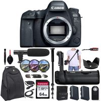 Canon EOS 6D Mark II DSLR Camera (Body Only) w/Canon BG-E21 Battery Grip & Exclusive Accessory Bundle