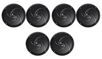 (6) Rockville RSM65B 6.5" 960 Watt Waterproof Shallow Slim Marine Boat Speakers