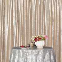 Eternal Beauty Matte Gold Sequin Wedding Backdrop Photography Background Party Curtain, 10Ft X 10Ft