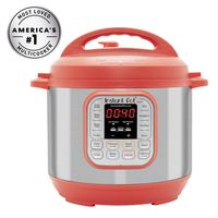Instant Pot IP-DUO60RED Pressure Cooker, 6 quart, Red (Renewed)