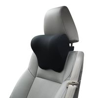 Dreamer Car Pillow for Driving Seat with Adjustable Strap, Balanced Softness Memory Foam Neck Pillow Car Seat Designed to Relieve Neck Pain and Muscle Tension,Black