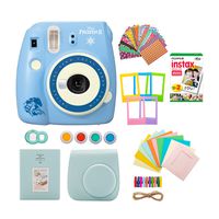 Fujifilm instax Mini 9 Instant Camera (Disney Frozen 2) with 20 instax Mini Twin Film Pack and Accessory Bundle (3 items)