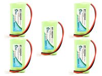 5 Pack - Replacement for AT&T BT8001 Battery - Compatible with AT&T Cordless Phone Battery (700mAh 2.4V NI-MH)