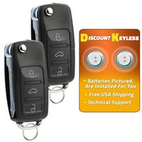 Discount Keyless Entry Remote Control Fob Uncut Car Flip Key Combo Compatible with Flex Focus Mustang CWTWB1U345 (2 Pack)