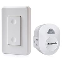 DEWENWILS Wireless Wall Control Outlet, Electrical Remote On Off Light Switch for Lamp, No Interference, 15 AMP Heavy Duty, 100' RF Range, Compact Side Plug, White