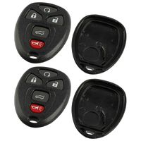 Key Fob Shell fits 2007-2015 Buick Cadillac Chevy GMC Saturn Keyless Entry Remote Case & Button Pad (15913415, OUC60221), Set of 2