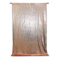 San Tungus Champagne 4FT X 6FT Sequin Sparkly Backdrop, Sequin Fabric Curtain
