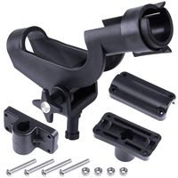 PLUSINNO Fishing Boat Rods Holder Large Clamp Opening 360 Degree Adjustable Fishing Rod Racks Folding Holder (RH50-1Pcs)