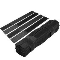 Cable Ties 100pcs Reusable Fastening Wire Cable Ties Straps Wrap Organizer (Black)