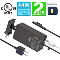 Surface Pro Surface Laptop Charger [UL Certified Updated Version] 44W 15V 2.58A Power Supply Compatible Microsoft Surface Pro 6 7 Pro 4 Pro 3,Surface Laptop 2,Surface Go,Surface Book with Travel Pouch