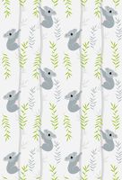 MUZI Photography Backdrops Koalas Eucalyptus Leaves Photo Background Cartoon Animal Wallpaper Decor Baby Children Birthday Party Booth Prop 5x7ft XT-6630
