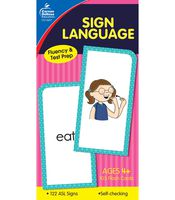 Carson-Dellosa Publishing Sign Language Flash Cards, Two-Sided Cards (6 x 3 Inch), 105 Count (Pack of 1), Age 4 and Up