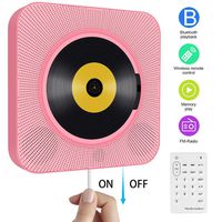 CD Player, CD Music Player Wall-Mounted and Desktop, HiFi Speaker USB Drive Player for Family, Restaurant, Party, Early Childhood Education, Language Learning