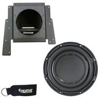 SSV Works SS-BS10U 10" Subwoofer Enclosure for Behind Drivers or Passenger Seat + Polk Audio DB1042SVC 10" Subwoofer