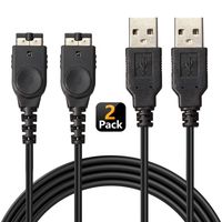 Exlene Gameboy Advance sp Charger (2 Pack), GBA sp Charger Cable Cord Compatible with DS NDS GBA Game Boy Advance SP