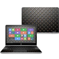 Mightyskins Skin Compatible with Hp Pavilion X360 14" (2017) - Black Wall | Protective, Durable, and Unique Vinyl Decal Wrap Cover | Easy to Apply, Remove, and Change Styles | Made in The USA