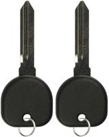 KeylessOption Uncut Ignition Transponder Chip Key Blank Blade Chipped Replacement For Cadillac CTS Pk3 B112-PT 48 (Pack of 2)