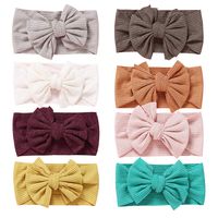 8pcs Baby Girl Nylon Headbands Newborn Infant Toddler Hairbands and Bows Child Hair Accessories (ZM03)