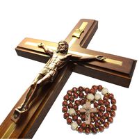 Handmade Crucifix Wall Cross - Wooden Catholic Crucifix - Hanging Crosses for Home Wall Decor - 12 inch