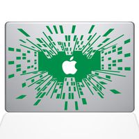 The Decal Guru Looking Up in The Big City Decal Vinyl Sticker, 11" MacBook Air, Green (1520-MAC-11A-LG)