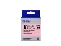 Epson LabelWorks Ribbon LK (Replaces LC) Tape Cartridge ~3/4" Black on Pink (LK-5PBK) - for use with LabelWorks LW-400, LW-600P and LW-700 Label Printers