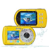 Waterproof Camera,Camking 24MP Full HD 1080P Underwater Camera 16X Zoom Sports Camera, Self-time Dual Display 2.7&2.0 Inch Screen DV Recording 10M（33Feet） Waterproof Digital Camera