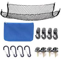 SNBLO Cargo Net for SUV,Truck Bed or Trunk, 41 x 25 Inches Elastic Nylon Mesh Universal Rear Car Organizer Net, with Bonus Free Hooks