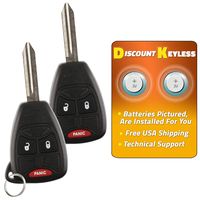 Discount Keyless Replacement Uncut Car Keyless Entry Remote Fob Key Compatible with OHT692713AA, OHT692427AA, KOBDT04A (2 Pack)
