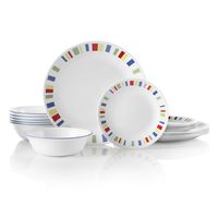 Corelle 18-Piece Service for 6, Chip Resistant, Memphis Dinnerware Set
