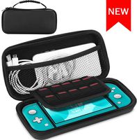 HQzon Compatible Nintendo Switch Lite Carrying Case,Portable Soft Lining Deluxe Protective Travel Carrying Case with Storage for Switch Lite Games&Accessories(Black)