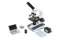 Celestron CM1000C Compound Microscope w/40x - 1000x Power, 3AA Batteries, 10 Prepared Slides, 10x and 25x eyepieces, 3 Fully achromatic objectives, Coaxial Focus, AC Adapter
