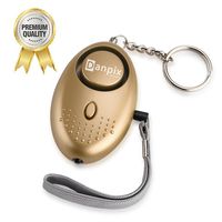 Danpix Emergency Personal Security Alarm Keychain 140 DB with LED Flashlight for Women Elderly Kids Girls (Gold)