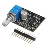 DROK Super Small 3W+3W DC 5V Audio Amplifier Handy Digital Power Amp Module Board Dual-Channel PAM8403 Stereo Amplifiers with Potentiometer for DIY Portable